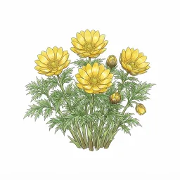 フクジュソウのイラスト