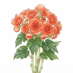 エラチオール・ベゴニアのイラスト