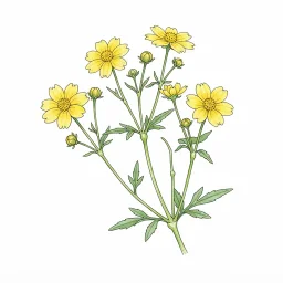 ウインターコスモスのイラスト