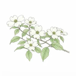 ハナミズキのイラスト