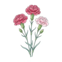 カーネーションのイラスト