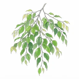 ベンジャミンゴムノキのイラスト