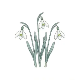 スノードロップのイラスト