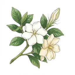 クチナシのイラスト