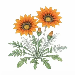 ガザニアのイラスト