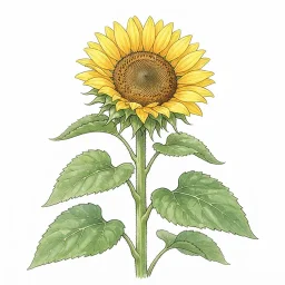 ヒマワリのイラスト