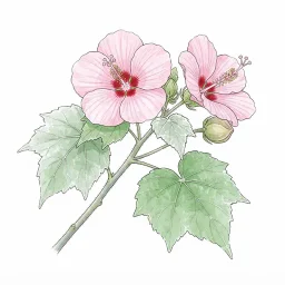 フヨウのイラスト
