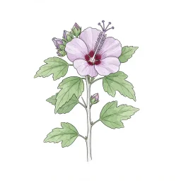 ムクゲのイラスト