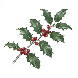 クリスマスホーリーのイラスト