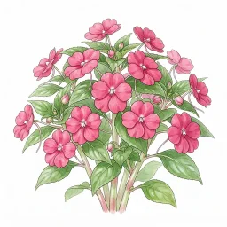 インパチェンスのイラスト