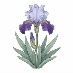 ジャーマンアイリスのイラスト
