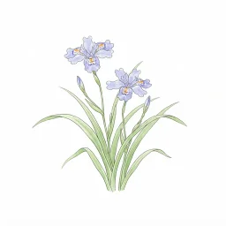 ヒメシャガのイラスト