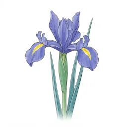 ダッチアイリスのイラスト