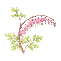 タイツリソウのイラスト