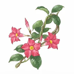 マンデビラのイラスト