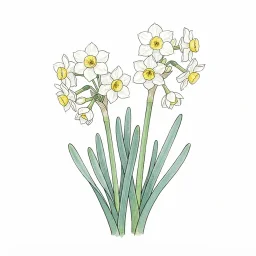 スイセンのイラスト