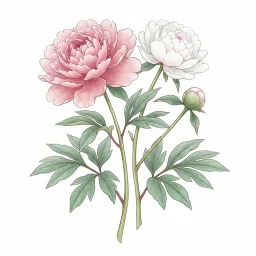 シャクヤクのイラスト