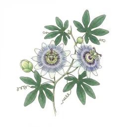 トケイソウのイラスト