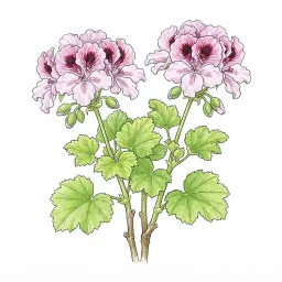 ペラルゴニウムのイラスト