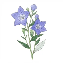 キキョウのイラスト