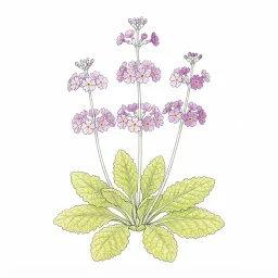 プリムラ・マラコイデスのイラスト