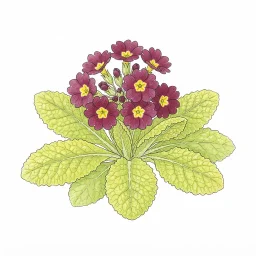 プリムラ・ポリアンサのイラスト