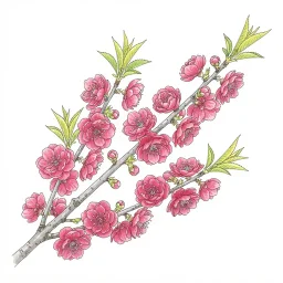 ハナモモのイラスト