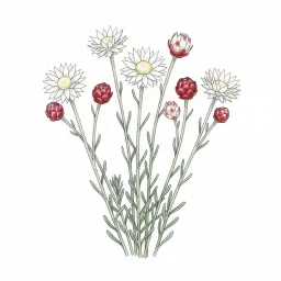 花かんざしのイラスト
