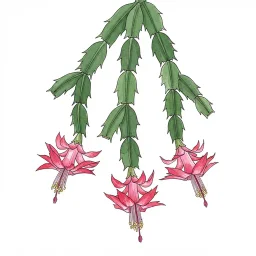 シャコバサボテンのイラスト