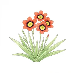 スパラキシスのイラスト