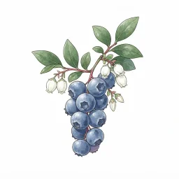 ブルーベリーのイラスト