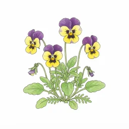 パンジーのイラスト